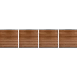 Komposithegnsæt 699x180cm brun/alu