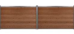 Komposithegnsæt 233x120cm brun/grå