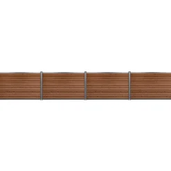 Komposithegnsæt 459x120cm brun/grå
