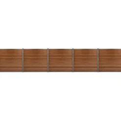 Komposithegnsæt 872x180cm brun/grå