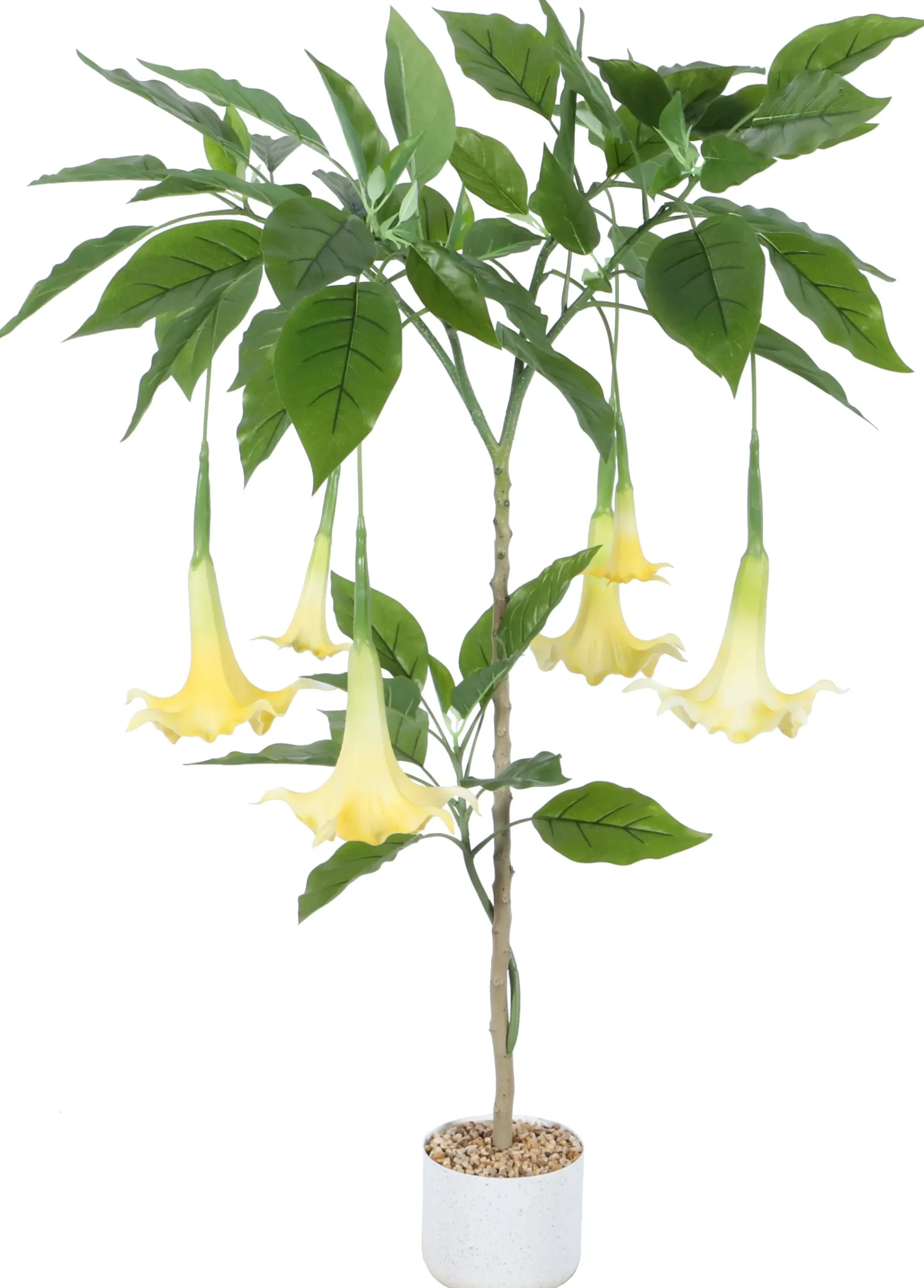Kunstig Daturatræ gul 120 cm