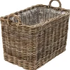 Kurv aflang med hjul 68x42x45cm