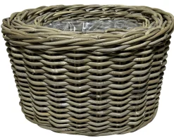 Kurvesæt oval kubu rattan natur