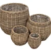 Kurvesæt rundt kubu rattan