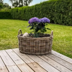 Kurv oval med håndtag 60x47x28cm