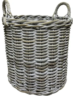 Kurv rund kubu rattan lys ø40cm