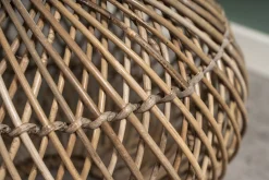 Lampeskærm oval natur kubu rattan ø38cm