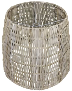 Lampeskærm rund natur kubu rattan ø48cm