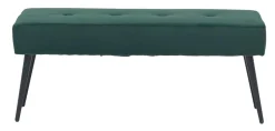 Lens velour grøn/sort