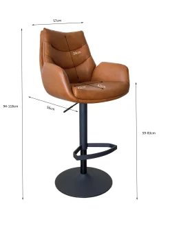 Lisa kunstlæder cognac/sort