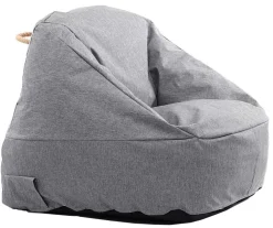 Lounge sækkestol med armlæn grå