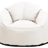 Lounge sækkestol stof creme
