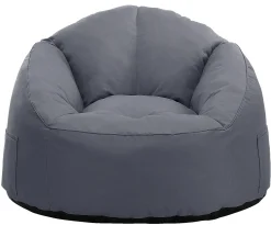 Lounge sækkestol stof mørkegrå
