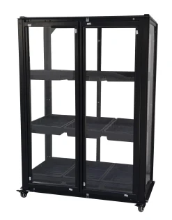 Minidrivhus med hjul sort 77,6x41,5x101cm