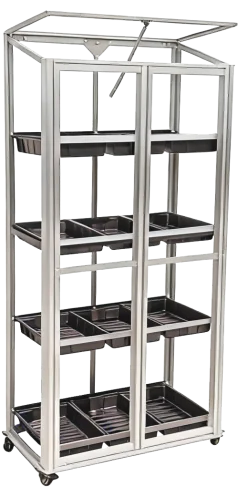 Minidrivhus poly sølv 77,6x41,5x151,1cm