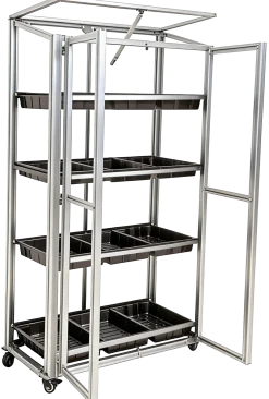 Minidrivhus poly sølv 77,6x41,5x151,1cm