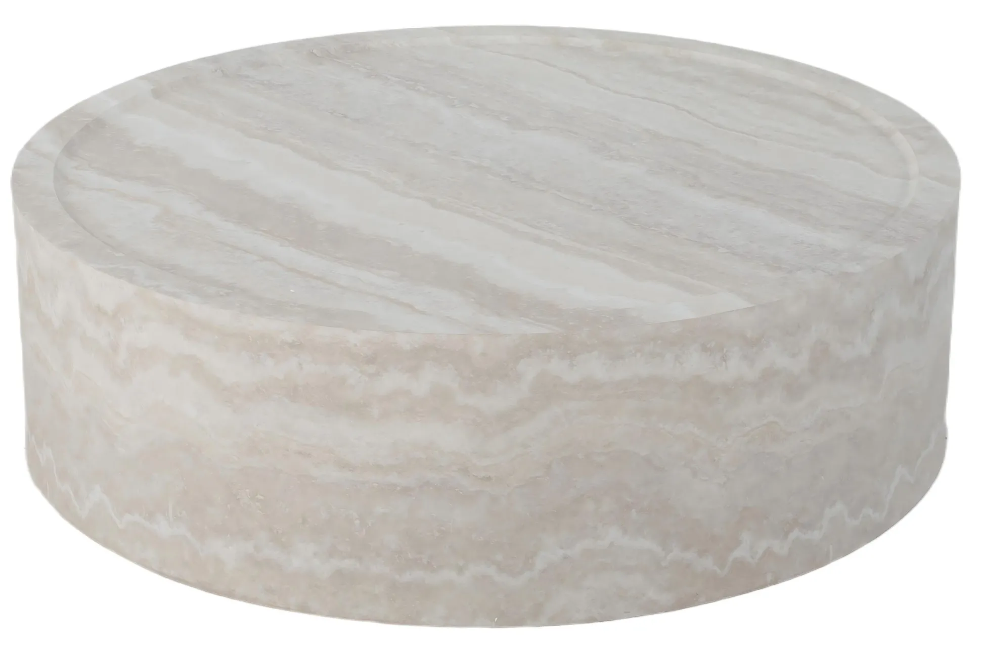 Modena beige/hvid ø80x30cm