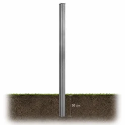 Nedgravningsstolpe 1 stk antracitgrå 120cm komposithegn