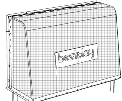 Net til fodboldmål 220x170cm.
