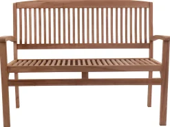 Nina bænk i kerne teaktræ 120x54x88cm