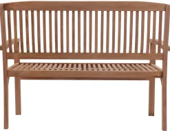 Nina bænk i teaktræ 120x54x88cm