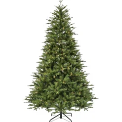 Nordisk juletræ med lys 210cm