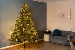 Nordisk juletræ med lys 210cm