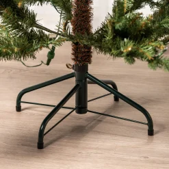 Nordisk juletræ med lys og timer 180cm