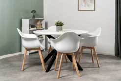 Palmi 120x120x75cm eg hvid/sort