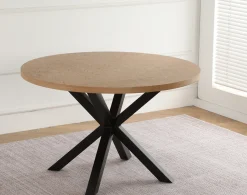 Portofino sildeben med stjernestel 120x120x75cm hvidolieret/sort