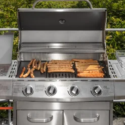 Premium gasgrill med 4 brændere og sideblus
