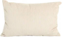 Pude fløjl beige 60x40cm