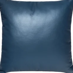 Pude læder blå 38x38cm