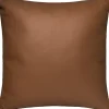Pude læder brun 38x38cm