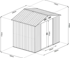 Redskabsskur stål antracit 4.1m2