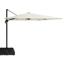 Roma parasol 360rotation beige med Parasolfod 100L