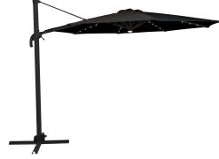 Roma parasol 360-rotation LED sort 3m