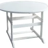 Rundt havebord komposit hvid