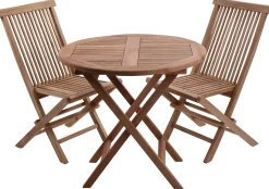 Rundt havebord teaktræ ø80cm