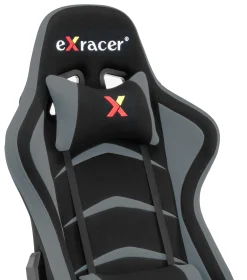 Ryglæn til Exracer Kevin sort/grå