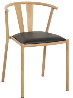 Selma med kunstlæder sæde natur/sort