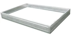 Sokkel til drivhus med glas sølv 191x313x191cm