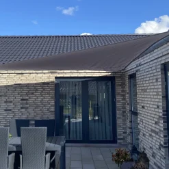 Solsejl antracitgrå PRO 3,6x3,6x3,6m