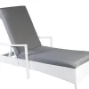 Solseng polyrattan hvid/grå