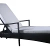 Solseng polyrattan sort/hvid