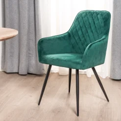 Spisebordssæt Jesi natur/Hanne velour mørkegrøn