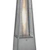 Terrassevarmer med flamme 227cm rustfrit stål