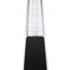 Terrassevarmer med flamme 180cm sort