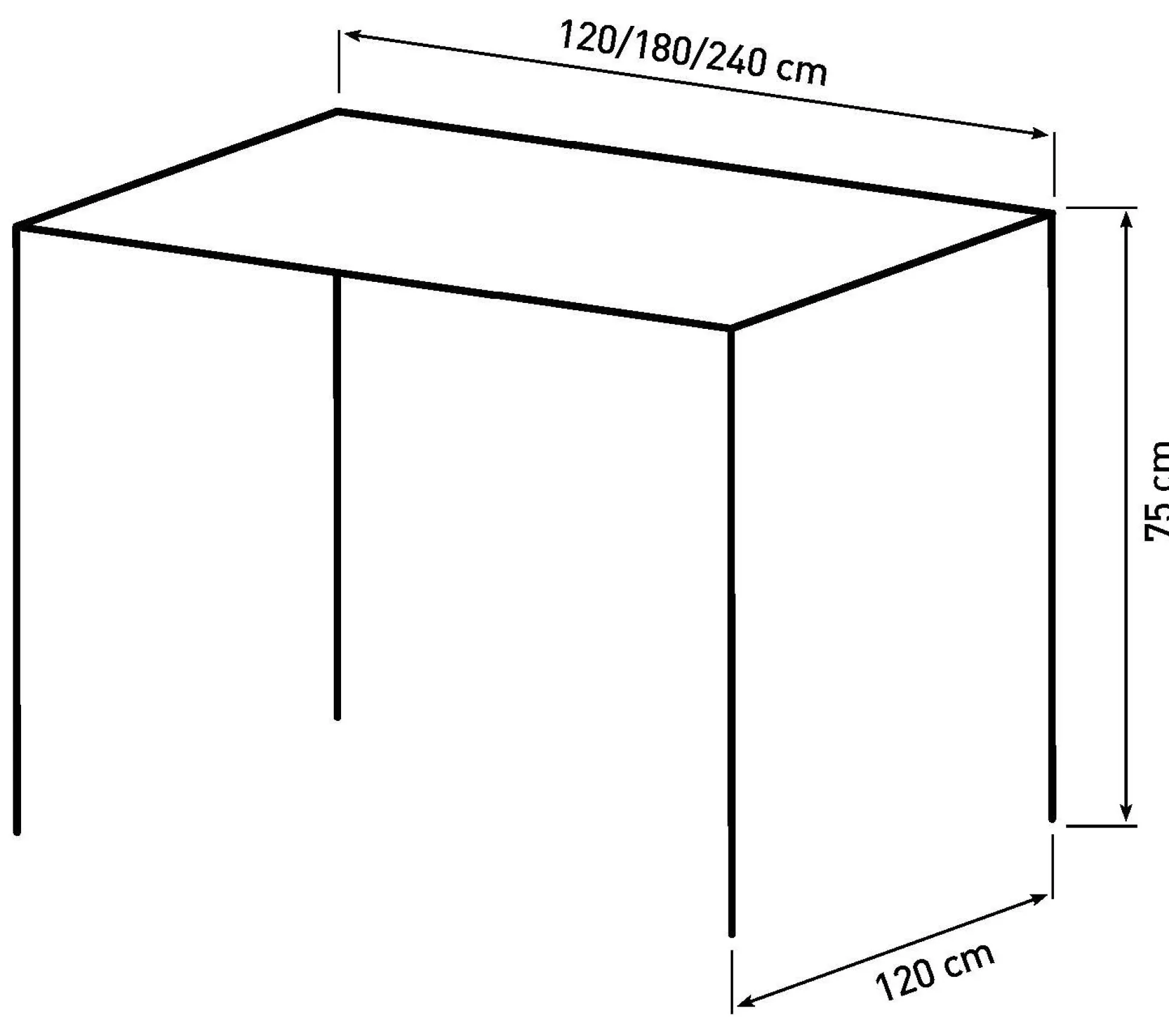 Torino 240x120x75cm eg mørkebrun/mørkebrun
