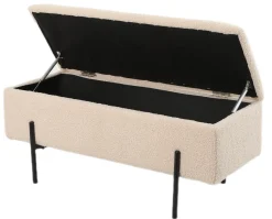 Vibe med opbevaring teddystof beige/sort